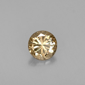 0.44 ct Brown Diamond Stone, Natural Diamond in Diamond-Cut Shape for Sale