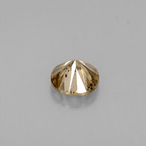 Diamond Gemstone in 4.7 mm Size for Sale, Diamond Stone in Golden Brown Color
