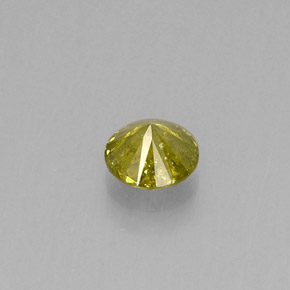 Diamond Gemstone in 3.5 mm (calibrated) Size for Sale, Diamond Stone in Greenish Yellow Color