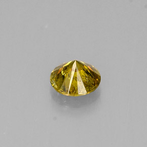 Diamond Gemstone in 3.7 mm Size for Sale, Diamond Stone in Golden Brown Color
