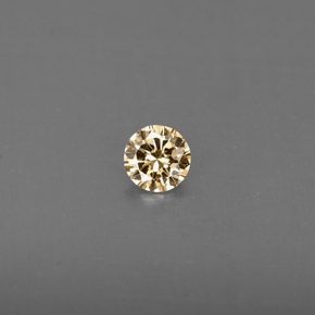 0.13 ct Yellow Diamond Gemstone, Diamond Gem in Diamond-Cut Shape for Sale.
