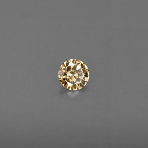 0.13 ct Yellow Diamond Stone, Natural Diamond in Diamond-Cut Shape for Sale