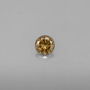 0.21 ct Yellow Diamond Gemstone, Diamond Gem in Diamond-Cut Shape for Sale.