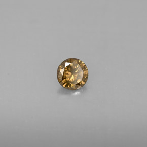 0.21 ct Yellow Diamond Stone, Natural Diamond in Diamond-Cut Shape for Sale