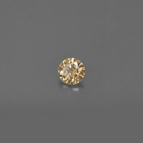 0.15 ct Yellow Diamond Stone, Natural Diamond in Diamond-Cut Shape for Sale