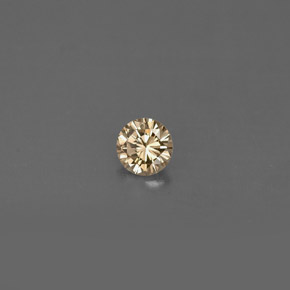 0.17 ct Yellow Diamond Gemstone, Diamond Gem in Diamond-Cut Shape for Sale.