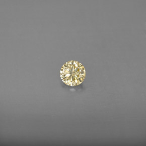 0.18 ct Yellow Diamond Stone, Natural Diamond in Diamond-Cut Shape for Sale