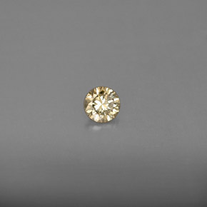 0.17 ct Yellow Diamond Stone, Natural Diamond in Diamond-Cut Shape for Sale