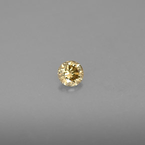 0.20 ct Yellow Diamond Gemstone, Diamond Gem in Diamond-Cut Shape for Sale.