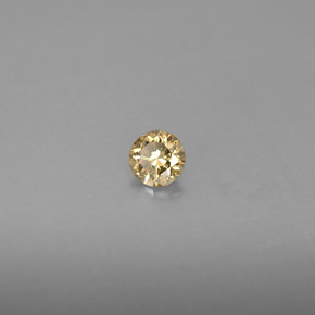0.20 ct Yellow Diamond Stone, Natural Diamond in Diamond-Cut Shape for Sale