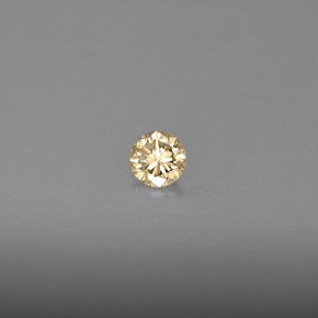 0.16 ct Yellow Diamond Stone, Natural Diamond in Diamond-Cut Shape for Sale