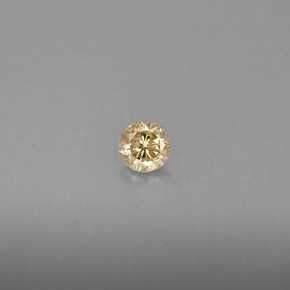 0.19 ct Yellow Diamond Gemstone, Diamond Gem in Diamond-Cut Shape for Sale.