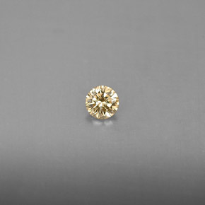 0.14 ct Yellow Diamond Gemstone, Diamond Gem in Diamond-Cut Shape for Sale.