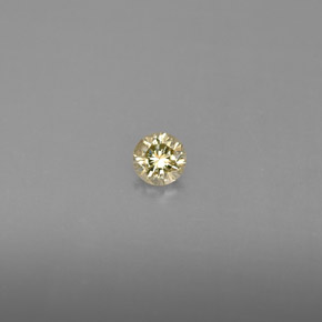 0.16 ct Yellow Diamond Gemstone, Diamond Gem in Diamond-Cut Shape for Sale.