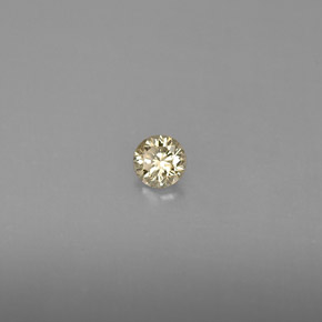 0.16 ct Yellow Diamond Stone, Natural Diamond in Diamond-Cut Shape for Sale