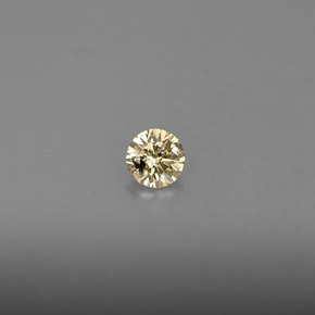 0.21 ct Yellow Diamond Gemstone, Diamond Gem in Diamond-Cut Shape for Sale.