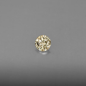 0.21 ct Yellow Diamond Stone, Natural Diamond in Diamond-Cut Shape for Sale