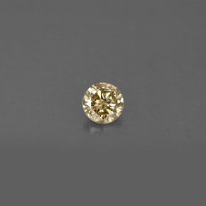 0.17 ct Yellow Diamond Gemstone, Diamond Gem in Diamond-Cut Shape for Sale.