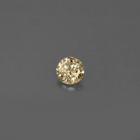 0.17 ct Yellow Diamond Stone, Natural Diamond in Diamond-Cut Shape for Sale