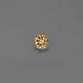 0.17 ct Yellow Diamond Gemstone, Diamond Gem in Diamond-Cut Shape for Sale.