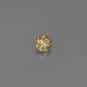 0.17 ct Yellow Diamond Stone, Natural Diamond in Diamond-Cut Shape for Sale