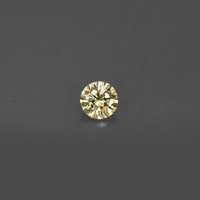 0.15 ct Yellow Diamond Gemstone, Diamond Gem in Diamond-Cut Shape for Sale.