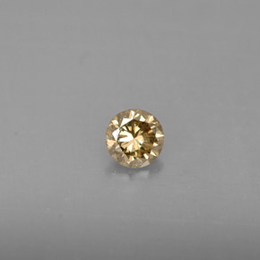 0.23 ct Yellow Diamond Gemstone, Diamond Gem in Diamond-Cut Shape for Sale.