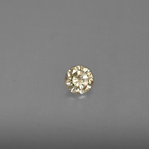 0.14 ct Yellow Diamond Stone, Natural Diamond in Diamond-Cut Shape for Sale