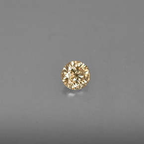 0.16 ct Yellow Diamond Gemstone, Diamond Gem in Diamond-Cut Shape for Sale.