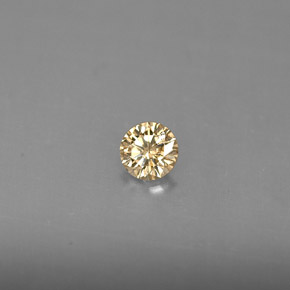 0.16 ct Yellow Diamond Stone, Natural Diamond in Diamond-Cut Shape for Sale