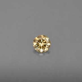 0.22 ct Yellow Diamond Gemstone, Diamond Gem in Diamond-Cut Shape for Sale.