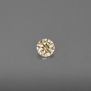 0.14 ct Yellow Diamond Gemstone, Diamond Gem in Diamond-Cut Shape for Sale.