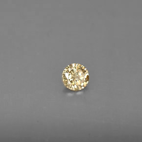 0.14 ct Yellow Diamond Stone, Natural Diamond in Diamond-Cut Shape for Sale