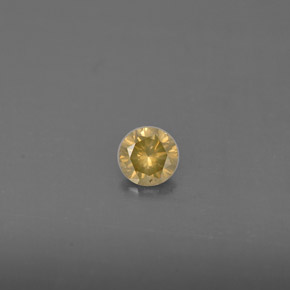 0.17 ct Yellow Diamond Gemstone, Diamond Gem in Diamond-Cut Shape for Sale.