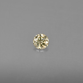 0.15 ct Yellow Diamond Gemstone, Diamond Gem in Diamond-Cut Shape for Sale.