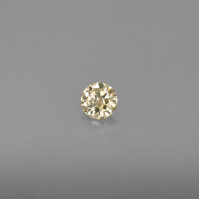 0.15 ct Yellow Diamond Stone, Natural Diamond in Diamond-Cut Shape for Sale