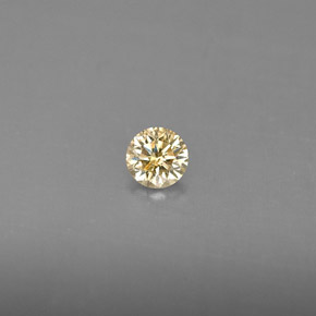 0.17 ct Yellow Diamond Gemstone, Diamond Gem in Diamond-Cut Shape for Sale.