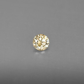 0.17 ct Yellow Diamond Stone, Natural Diamond in Diamond-Cut Shape for Sale