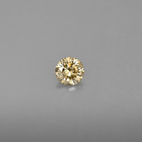 0.19 ct Yellow Diamond Gemstone, Diamond Gem in Diamond-Cut Shape for Sale.