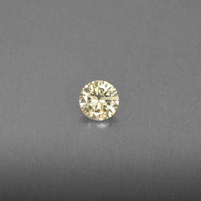 0.15 ct Yellow Diamond Gemstone, Diamond Gem in Diamond-Cut Shape for Sale.