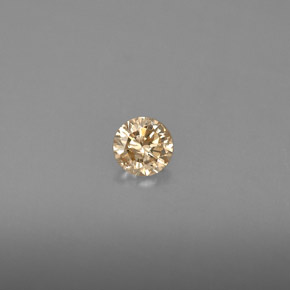 0.19 ct Yellow Diamond Gemstone, Diamond Gem in Diamond-Cut Shape for Sale.