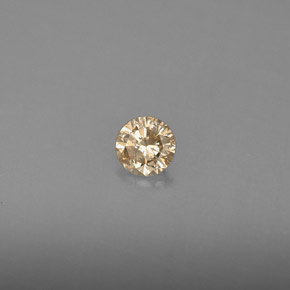0.19 ct Yellow Diamond Stone, Natural Diamond in Diamond-Cut Shape for Sale