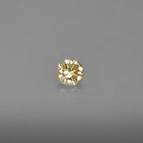 0.16 ct Yellow Diamond Gemstone, Diamond Gem in Diamond-Cut Shape for Sale.