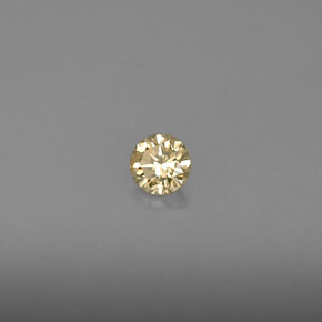 0.16 ct Yellow Diamond Stone, Natural Diamond in Diamond-Cut Shape for Sale