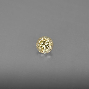 0.18 ct Yellow Diamond Gemstone, Diamond Gem in Diamond-Cut Shape for Sale.