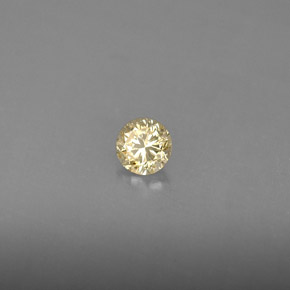 0.18 ct Yellow Diamond Stone, Natural Diamond in Diamond-Cut Shape for Sale