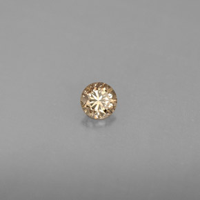 0.15 ct Yellow Diamond Stone, Natural Diamond in Diamond-Cut Shape for Sale