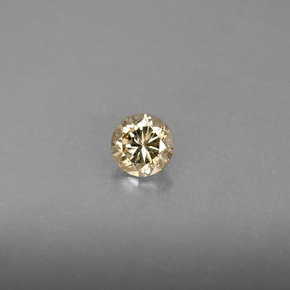 0.23 ct Yellow Diamond Gemstone, Diamond Gem in Diamond-Cut Shape for Sale.