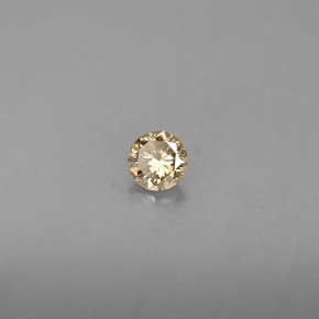0.16 ct Yellow Diamond Stone, Natural Diamond in Diamond-Cut Shape for Sale