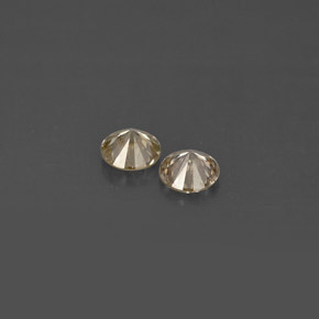 Diamond Gemstone in 3.4 mm Size for Sale, Diamond Stone in Champagne Color